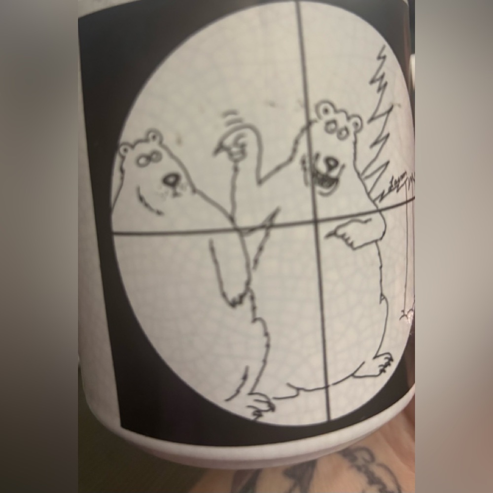 Gary Larsons The Far side Black & White Bear Graphic Mug